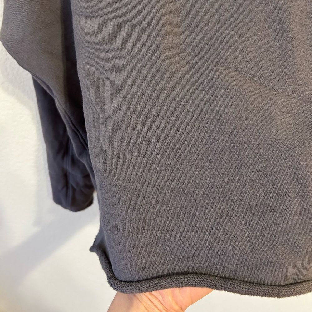 Frank & Eileen Effie Long Sleeve Funnel Neck Capelet in Elephant Grey, Size XS - Picture 6 of 11